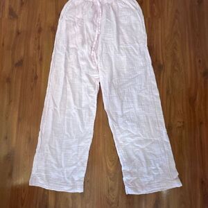 Little Moon pink gauze wide leg beachy casual pants xxs